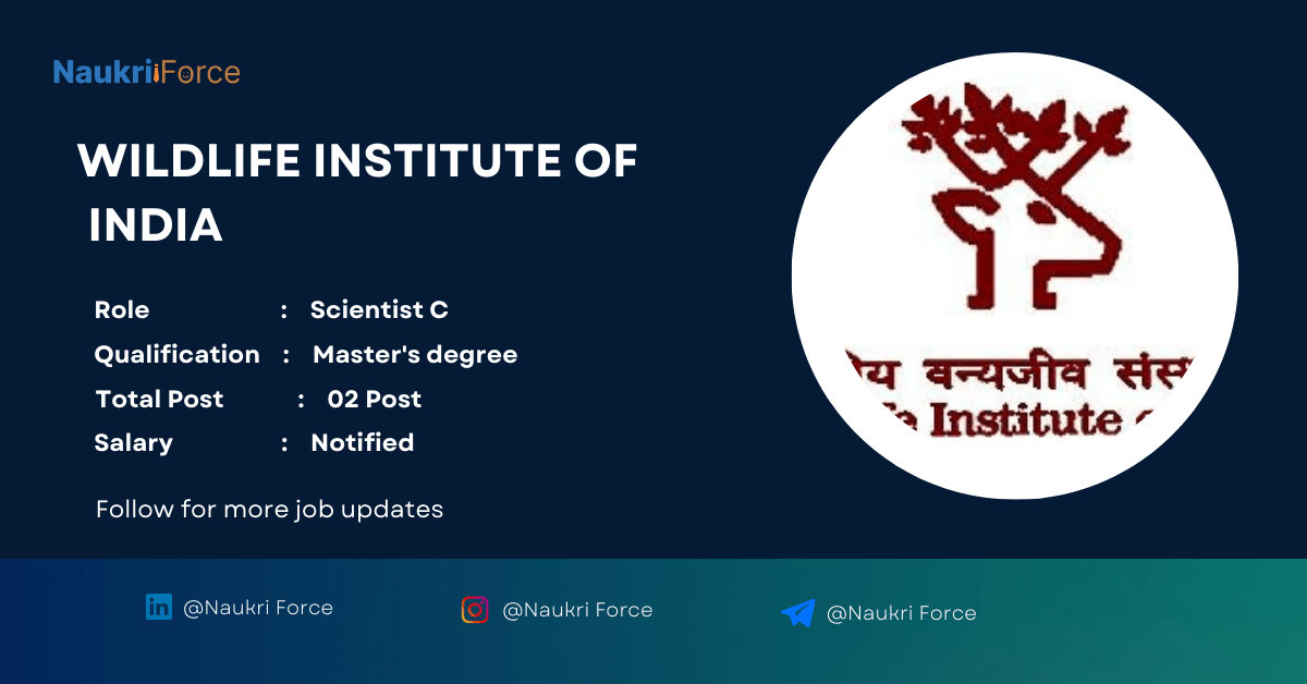 Wildlife Institute of India Recruitment 2024 Wildlife Institute of India Recruitment 2024