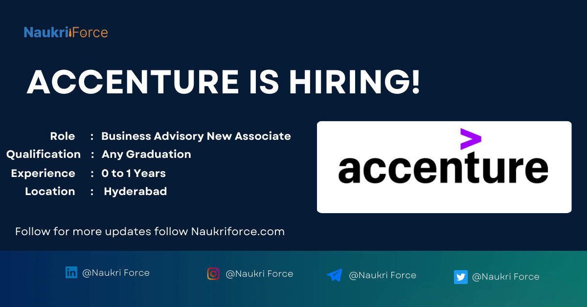 Accenture is hiring for Business Advisory Associate 2024