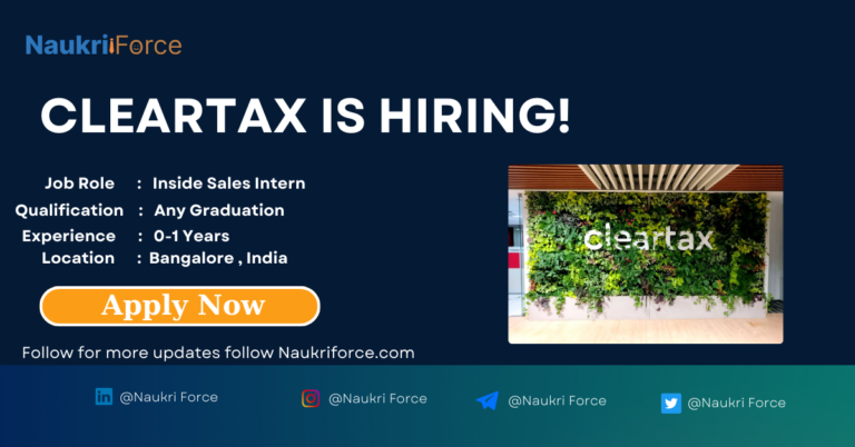 ClearTax Inside Sales Internship