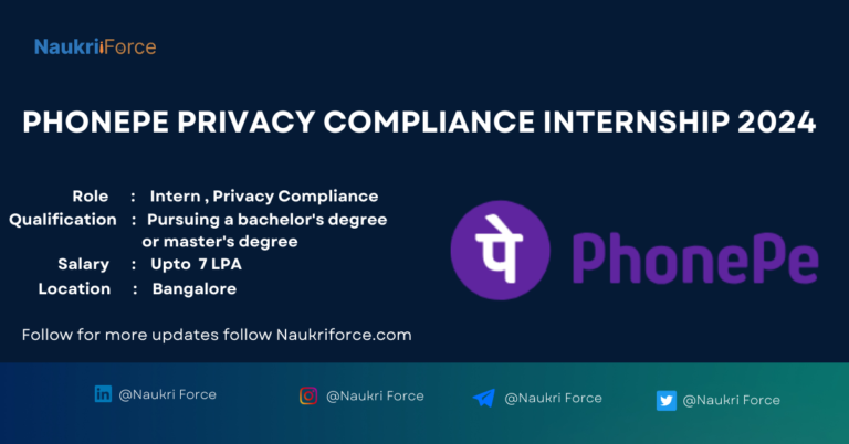 PhonePe Privacy Compliance internship 2024