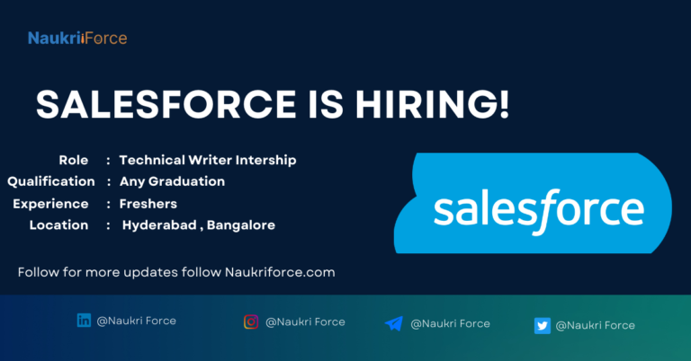 Salesforce Technical Writer internship 2024