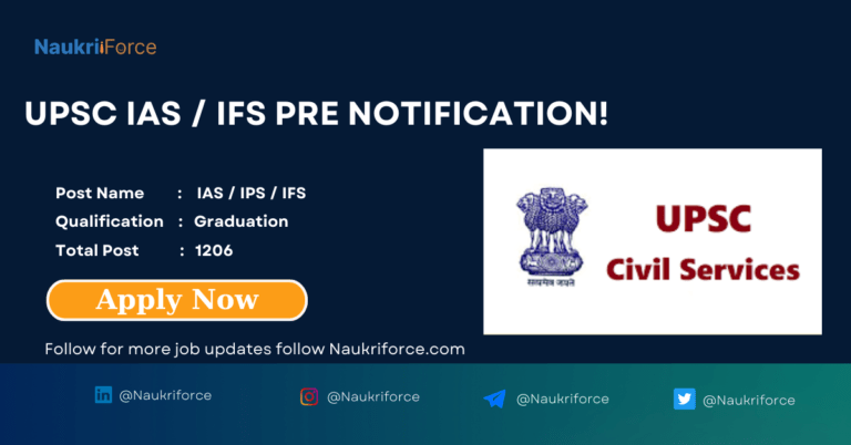 UPSC IASIFS Pre Online Form 2024